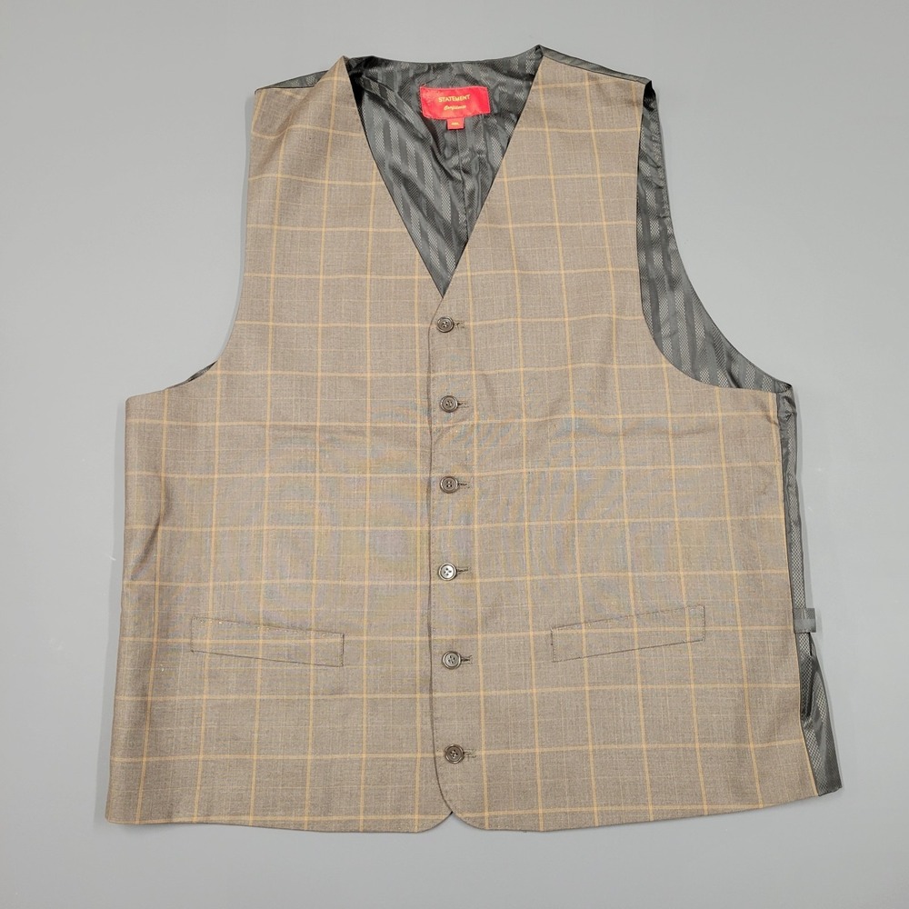 Statement Confidence brown suit vest size 46L